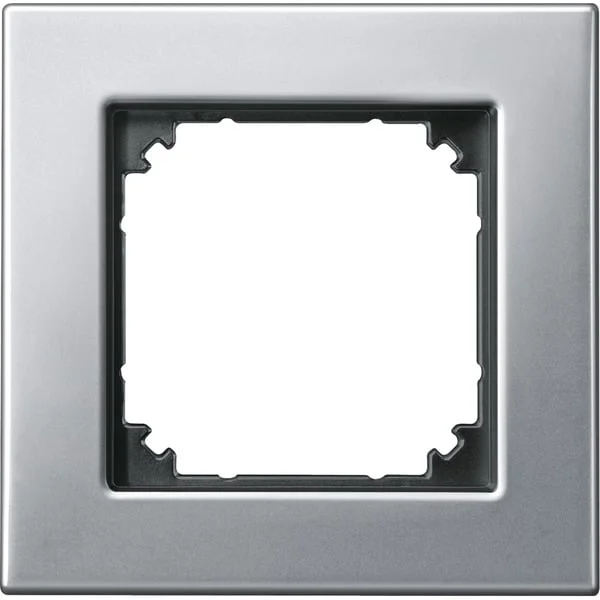 Merten Metallrahmen einfeldig Rahmenplatte silber (Retail)