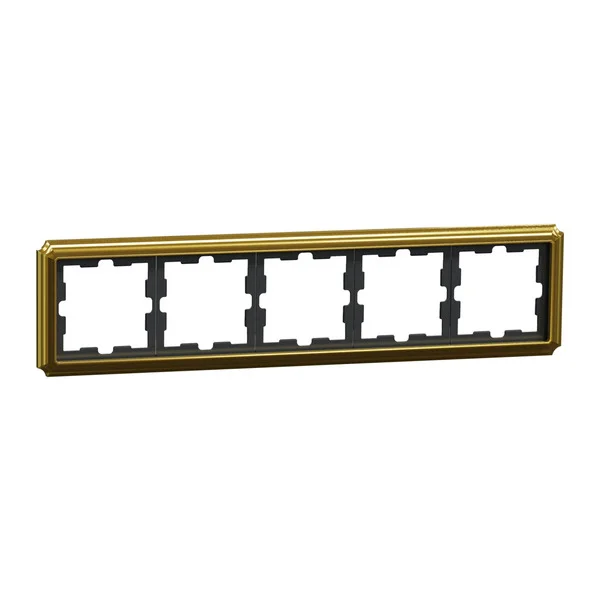 Merten D-Antik Metallrahmen fünffach (gold, Retail)