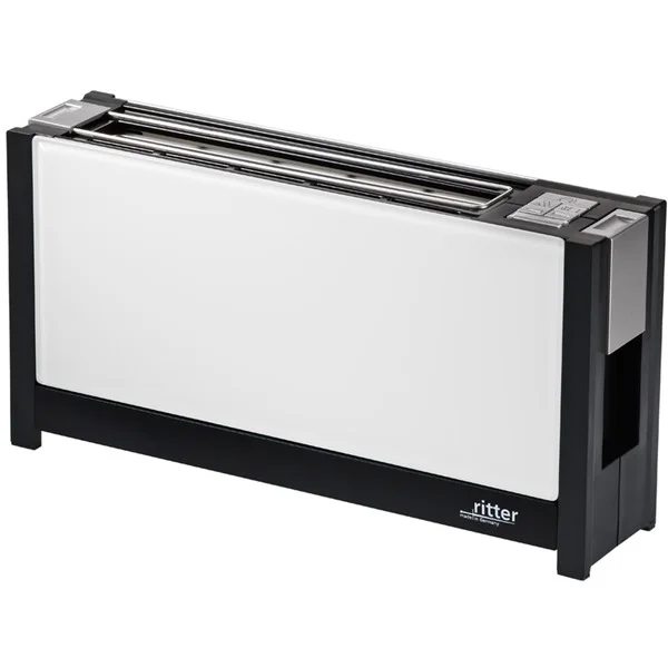 ritter Langschlitz-Toaster volcano 5 (weiß/schwarz, 950 Watt, für 2 Scheiben Toast)