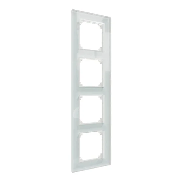 Merten Echtglasrahmen vierfach (weiß, Retail)