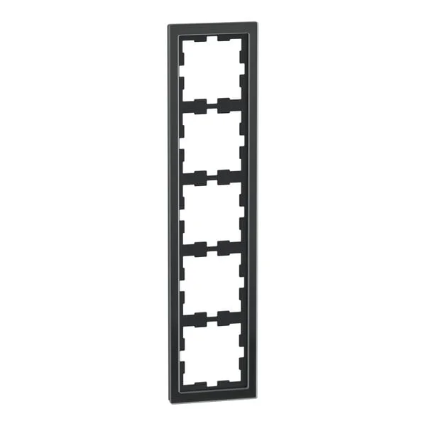 Merten Rahmen fünffach D-Life Glas (schwarz, Retail)