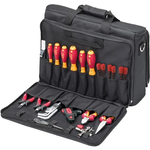 Wiha Werkzeug-Set Service-Techniker (rot/gelb, 30-teilig, mit Laptop-Tasche)