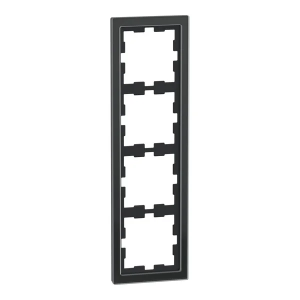 Merten Rahmen vierfach (schwarz, Retail)