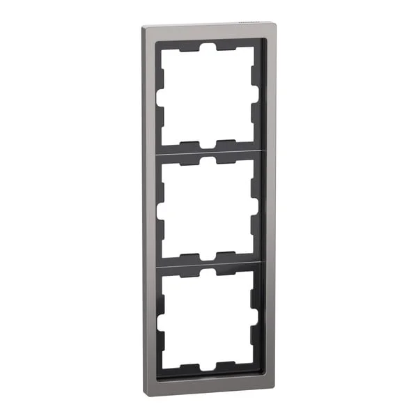 Merten Rahmen 3-fach Nickelmetallic (grau, Retail)