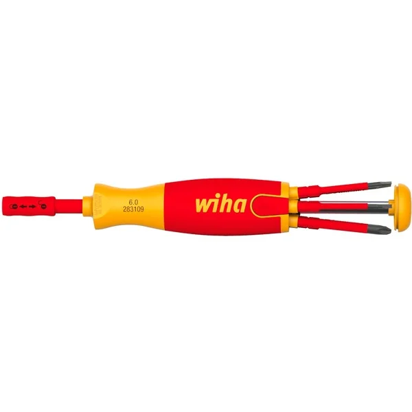 Wiha Schraubendreher mit Bit Magazin LiftUp electric (rot/gelb, 7-teilig)