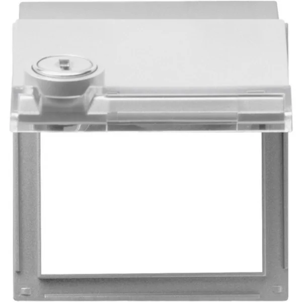 Gira Zentralplatte Klappdeckel verschliessbar TX44, Adapter (aluminium, Retail)
