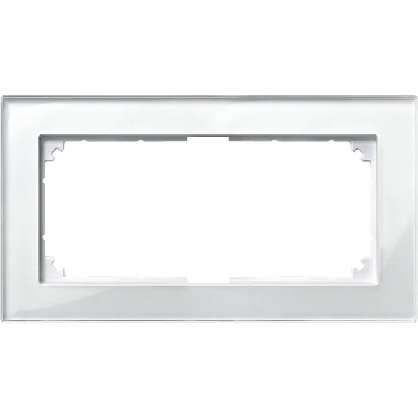 Merten Rahmen Glas zweifach ohne Mittelsteg (weiß (glänzend), Retail)
