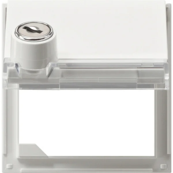 Gira Zentralplatte Klappdeckel verschließbar TX44, Adapter (weiß, Retail)