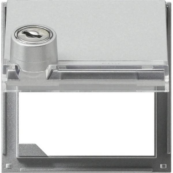 Gira Zentralplatte Klappdeckel verschließbar TX 44, Adapter (aluminium, Retail)