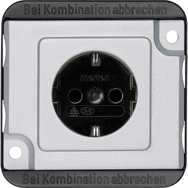 Merten Schutzkontakt Steckdose (aluminium, Retail)