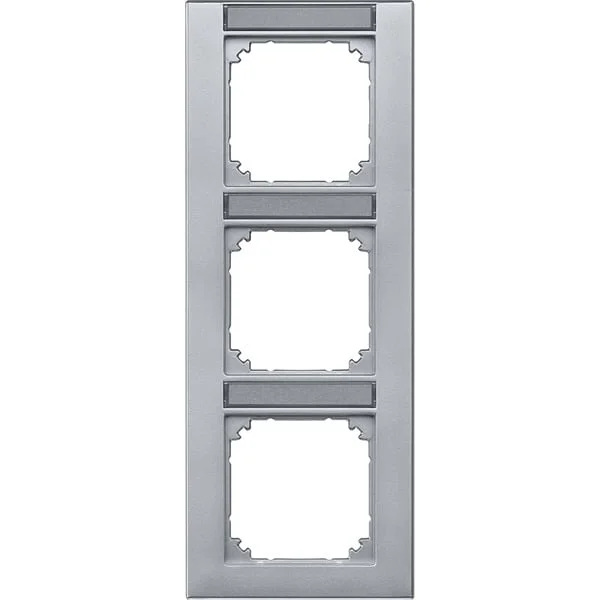 Merten Rahmen dreifach beschriftbar senkrecht (aluminium, Retail)