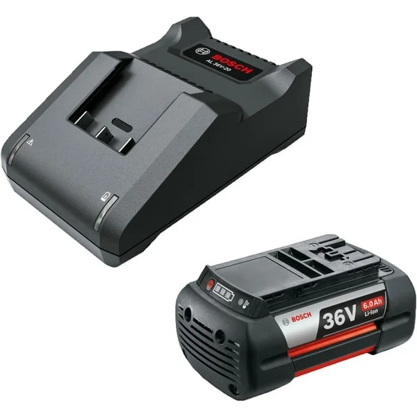 Bosch Heimwerken & Garten Starter-Set 36V (GBA 36V 6.0Ah + AL 36V-20) (schwarz, 36V POWER FOR ALL, Akku + Ladegerät)