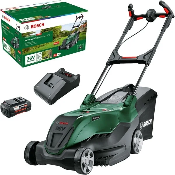 Bosch Heimwerken & Garten Akku-Rasenmäher AdvancedRotak 36V-44-750 Solo, 36Volt (grün/schwarz, ohne Akku und Ladegerät, POWER FOR ALL)