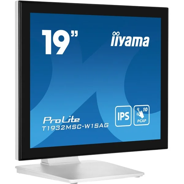 iiyama ProLite T1932MSC-W1SAG, LED-Monitor (48 cm (19 Zoll), weiß (matt), SXGA, IPS, Touchscreen, B-Ware)