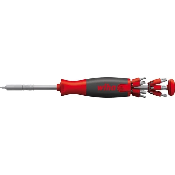 Wiha Schraubendreher mit Bit Magazin LiftUp 26one (schwarz/rot, 14-teilig, magnetisch)