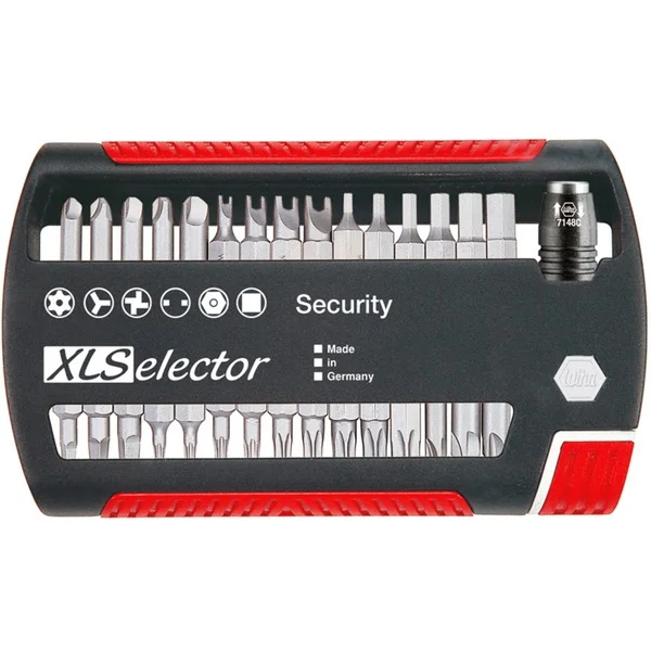 Wiha Bit-Satz XLSelector Security, 31-teilig (schwarz/rot, 25mm, 1/4")
