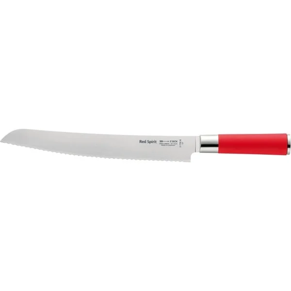 DICK Red Spirit Brotmesser Wellenschliff, 26cm (rot/silber)