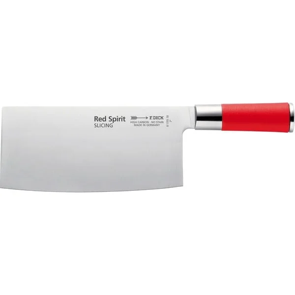 DICK Red Spirit Chinesisches Kochmesser "Slicing", 18cm (rot/silber)