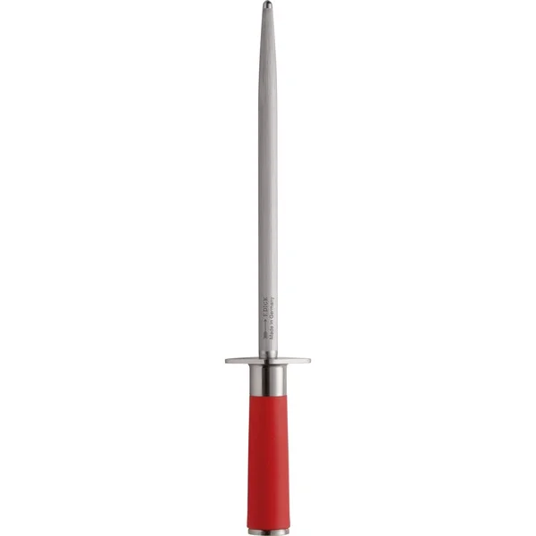 DICK Red Spirit Wetzstahl Standardzug, Messerschärfer (rot/silber, 25cm)