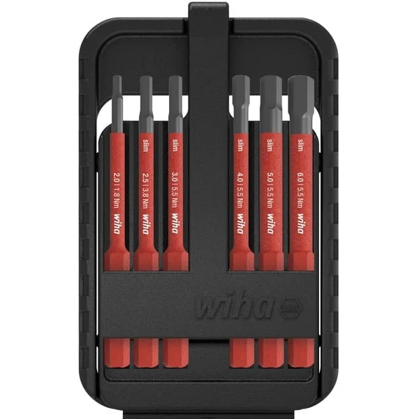 Wiha Bit-Satz slimBit electric, Innensechskant (rot, 7-teilig)