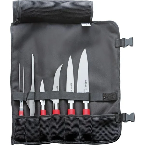 DICK Textil-Rolltasche "Red Spirit", 6-teilig, Besteck (schwarz/rot)