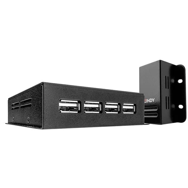 Lindy 50m 4 Port USB 2.0 Cat.6 Extender, USB-Extender (schwarz, USB 2.0 Cat.6)