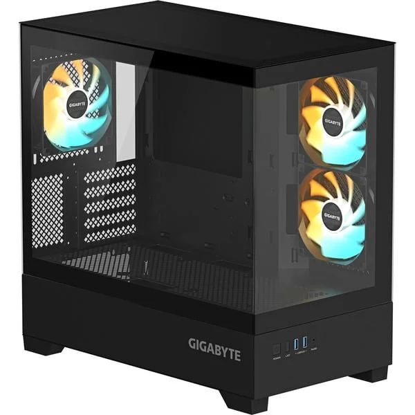 GIGABYTE C201 Panoramic, Tower-Gehäuse (schwarz, Tempered Glass x 2)