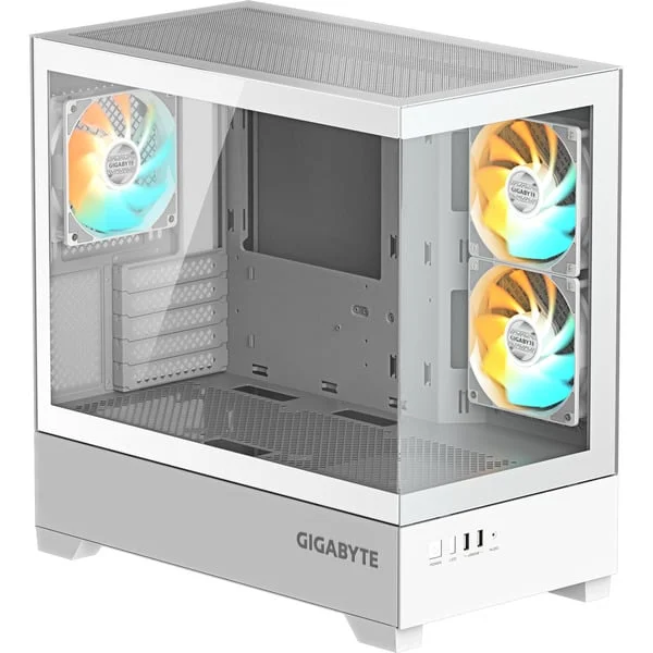 GIGABYTE C201 Panoramic Ice, Tower-Gehäuse (weiß, Tempered Glass x 2)