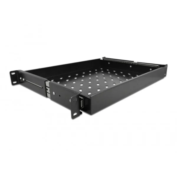 DeLOCK 19" Ausziehbare Schublade 1 HE (schwarz)