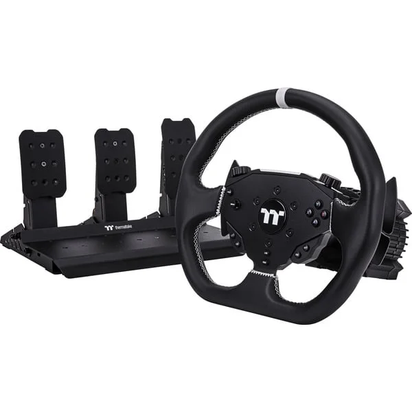 Thermaltake G6 Direct Drive Racing Wheel mit Pedale Bundle, Simulatoren-Set (schwarz)