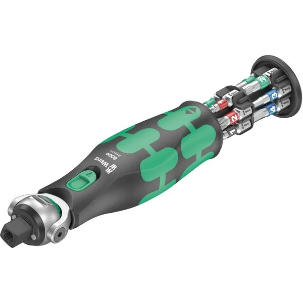 Wera 8009 Zyklop Pocket Set 1, 13-teilig, Bit-Satz (schwarz/grün, Umschaltknarre für 3/8", 1/4")