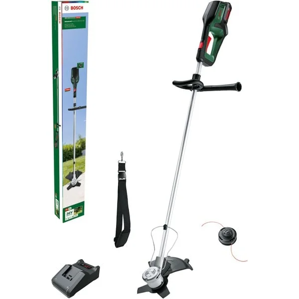 Bosch Heimwerken & Garten Akku-Rasentrimmer Advanced Brushcut 36V-23-750, 36Volt (grün/schwarz, Li-Ionen Akku 2,0Ah, POWER FOR ALL)