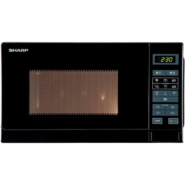 SHARP R242BKW, Mikrowelle (schwarz)