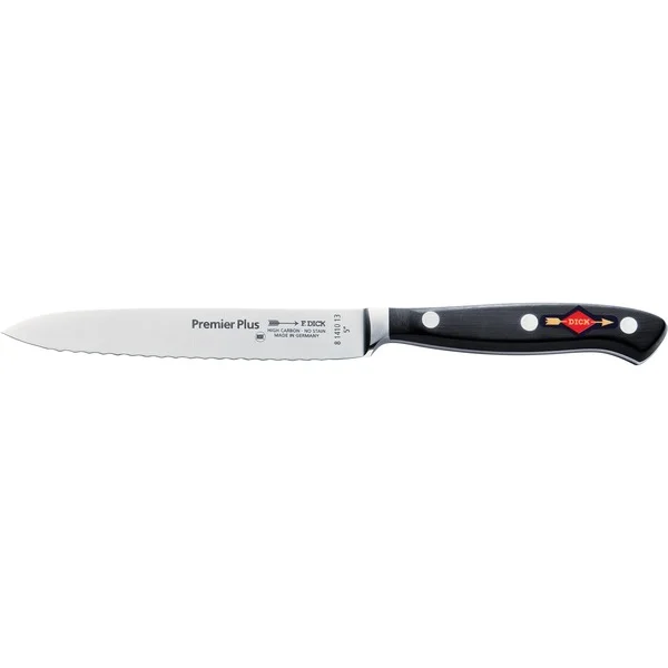 DICK Premier Plus Allzweckmesser Wellenschliff, 13cm (schwarz/silber)