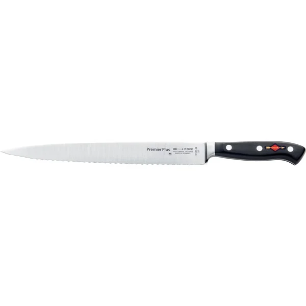DICK Premier Plus Tranchiermesser Wellenschliff, 26cm (schwarz/silber)