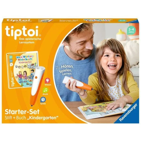 Ravensburger tiptoi Starter-Set: Mein Wörter-Bilderbuch Kindergarten, Lernbuch (Stift und Bilderbuch)
