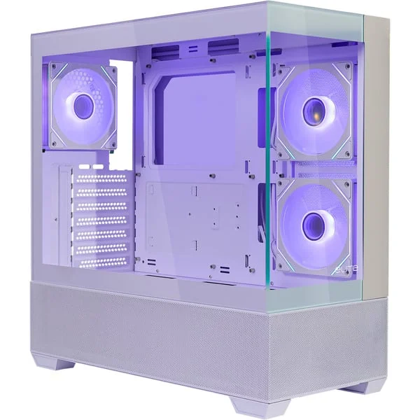 Cooler Master Elite 690 White, Tower-Gehäuse (weiß/holz, Tempered Glass x 2)