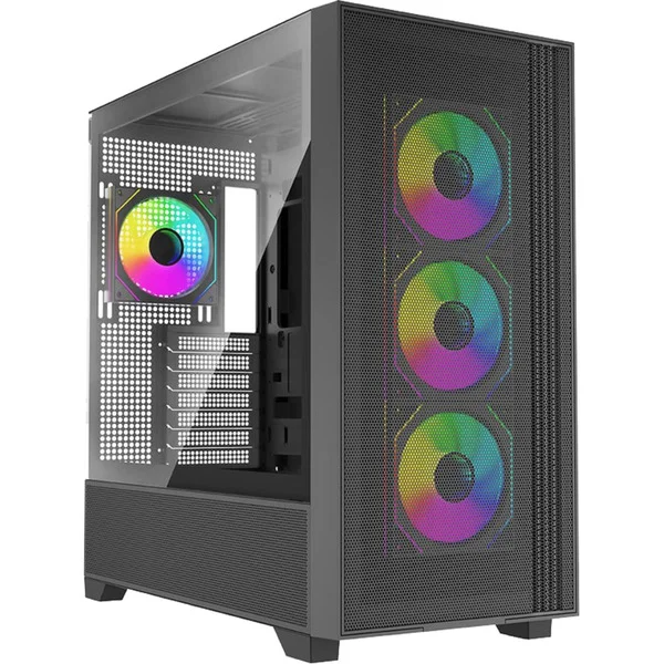 Xilence Flux X916.ARGB, Tower-Gehäuse (schwarz, Tempered Glass)