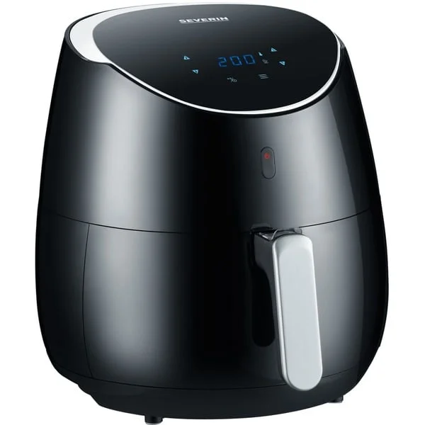 Severin Heißluftfritteuse FR 2445 XXL (schwarz/silber, 2.000 Watt, Korb 5 Liter)