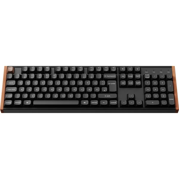 Keychron K10 HE, Gaming-Tastatur (schwarz/holz, DE-Layout, Gateron Double-Rail Magnetic Nebula, Hot-Swap, Aluminiumrahmen, RGB)