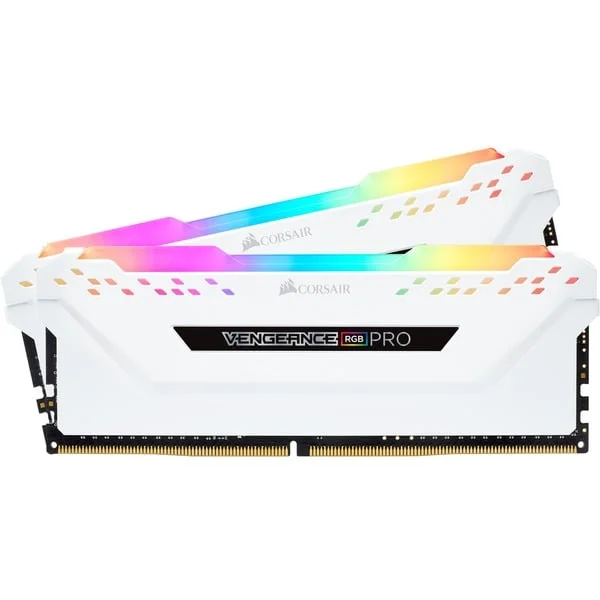 Corsair DIMM 32 GB DDR4-2666 (2x 16 GB) Dual-Kit, Arbeitsspeicher (weiß, CMW32GX4M2A2666C16W, Vengeance RGB PRO, INTEL XMP)