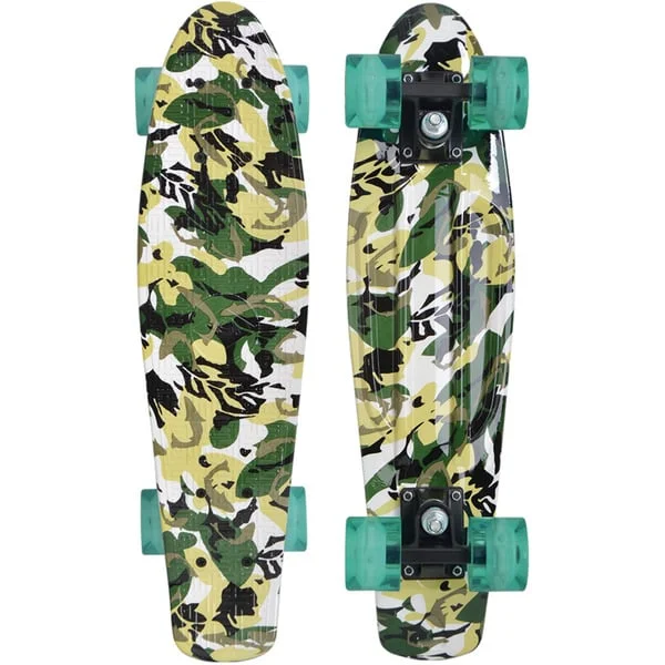 Schildkröt Retro Skateboard Free Spirit Camouflage