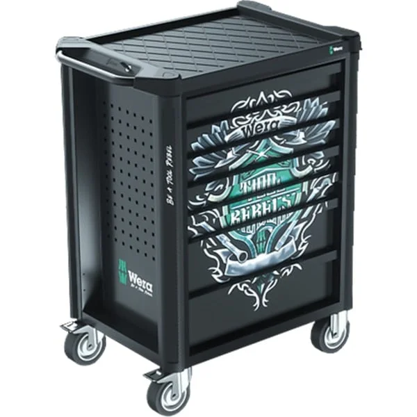 Wera Tool Rebel 9700 Werkstattwagen 1, mit Bestückung, Werkzeugwagen (schwarz, inkl. 78 Werkzeuge)
