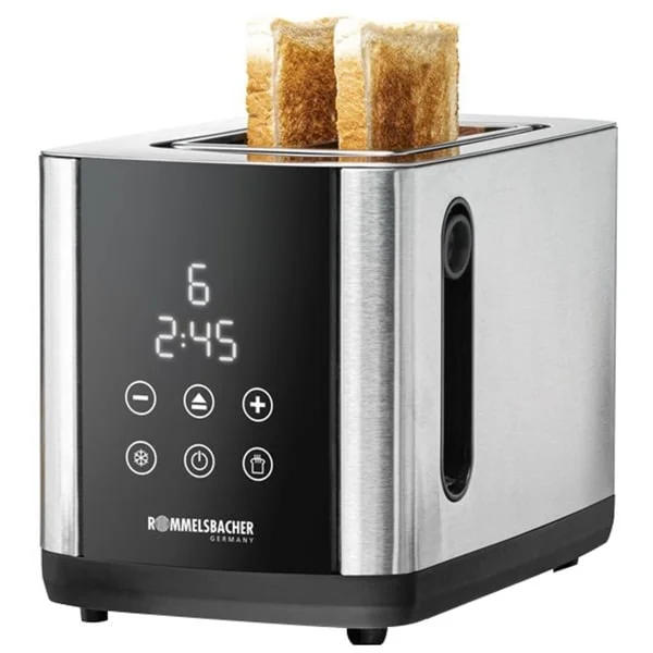 Rommelsbacher Toaster Sunny TO 850 (edelstahl/schwarz, 800 Watt, für 2 Scheiben Toast)