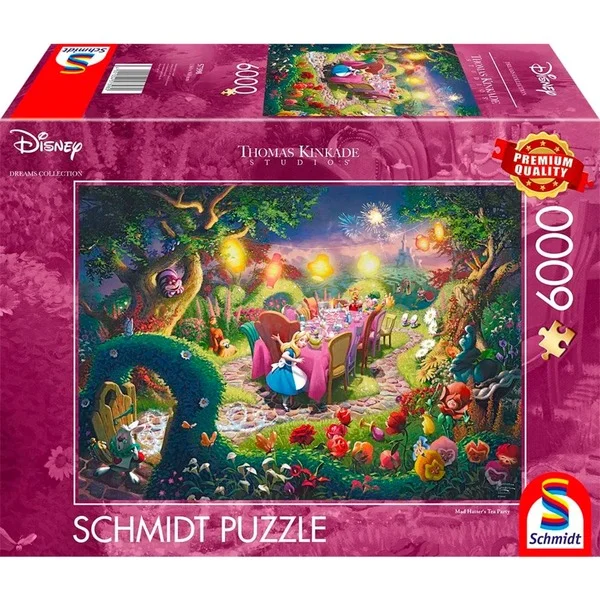 Schmidt Spiele Thomas Kinkade Studios: Disney Dreams Collection - Alice in Wonderland, Mad Hatter’s Tea Party, Puzzle (6000 Teile)