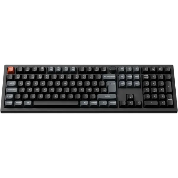 Keychron V6 Ultra 8K, Gaming-Tastatur (schwarz, DE-Layout, Keychron Silk POM Red, Hot-Swap, RGB)