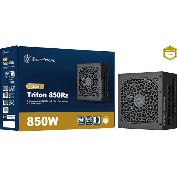 SilverStone Triton 850Rz, PC-Netzteil (schwarz, 1x 12-Pin High Power GPU, 3x PCIe, Kabelmanagement, 850 Watt)