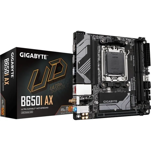 GIGABYTE B650I AX, Mainboard (schwarz/grau)