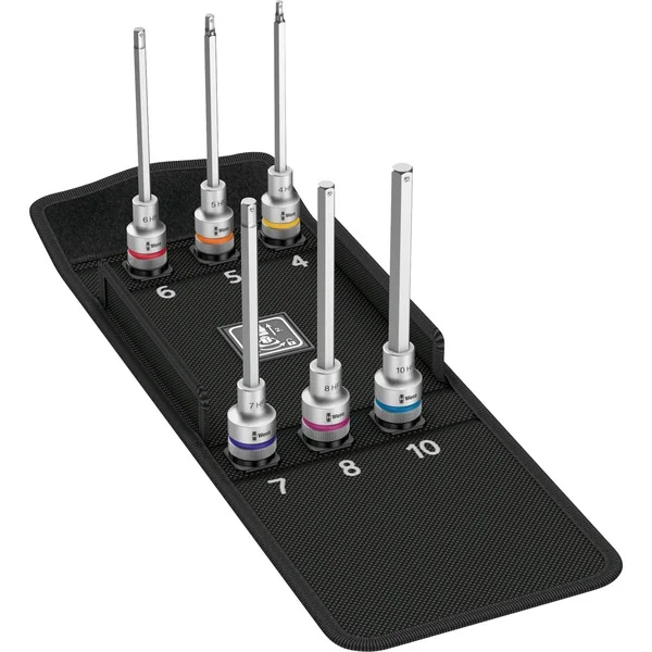 Wera 8740 C HF 2 Zyklop Bitnuss-Satz Innensechskant, Bit-Satz (6-teilig, 1/2", mit Haltefunktion)