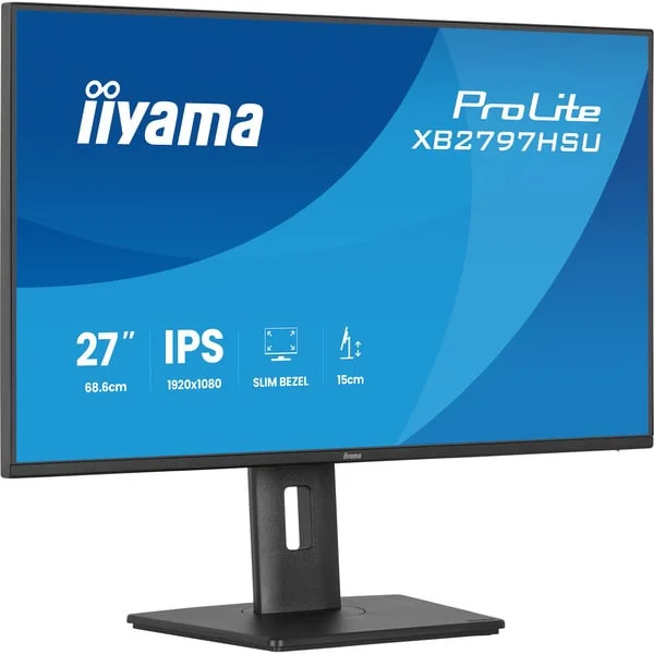 iiyama ProLite XB2797HSU-B1, LED-Monitor (68.6 cm (27 Zoll), schwarz (matt), FullHD, IPS, HDMI, DP, USB-Hub, erg. Standfuß, 120Hz Panel)
